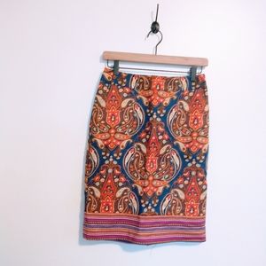 NWT Merona printed pencil skirt with zipper size 2
